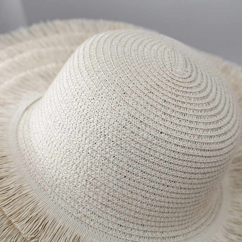Women's Simple Style Classic Style Solid Color Big Eaves Straw Hat display picture 8