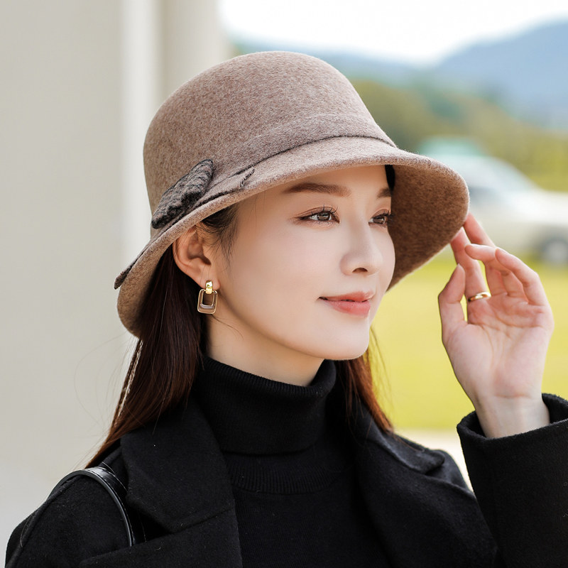 South Korean wool Wool Courtesy Hat Spring Autumn Winter Inn Retro Winter Dome Han Edition Sun Shade Fisherman Basin Hat Children