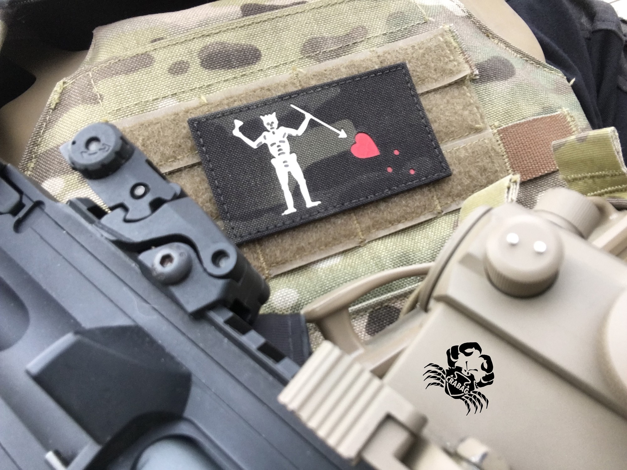 IR Badge SAS Hero Black Beard Blackbeard Pirate Morale Badge River Crab Bags