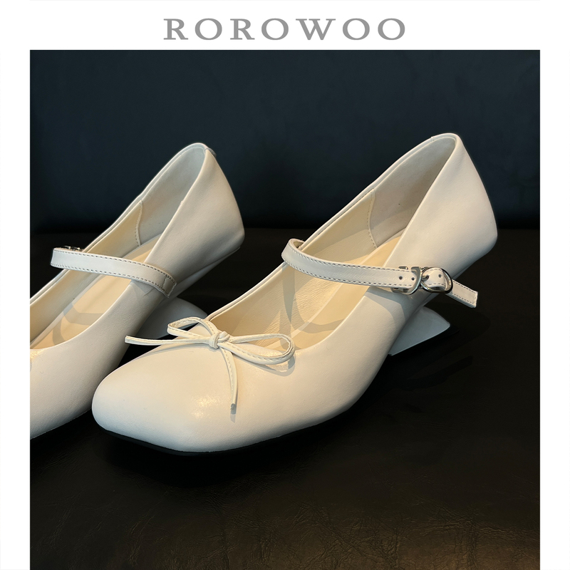 Rao Rao Wu Sheepskin French Bow Square-Toe Mary Jane Spring New Style One-Strap Wedge High Heels for Women Z47 Rao Rao Wu Sheepskin French Bow Square-Toe Mary Jane Spring New Style One-Strap Wedge High Heels for Women Z47