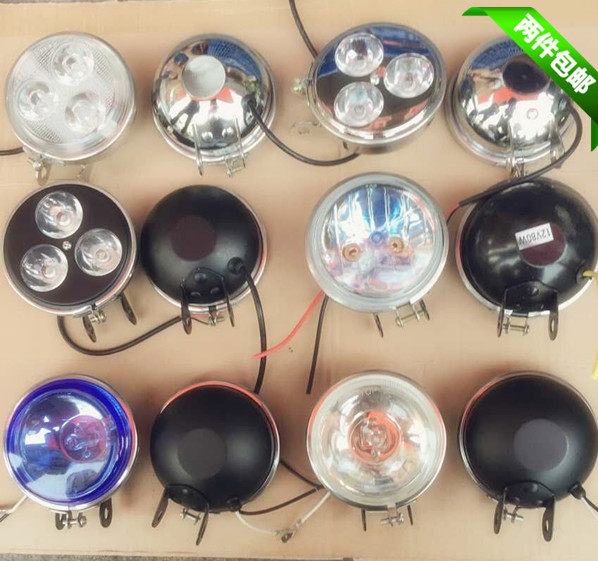 Car LED3 inch round light 12V24V spotlight van light tires light 3 inch small solar vacuum reversing light-Taobao