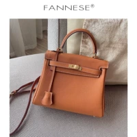 Золотой коричневый 25 см средний тонкий плитный ремень на плече