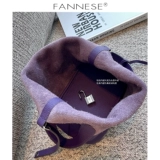 Сиреневая корзина, кожаная сумка, барсетка, из натуральной кожи