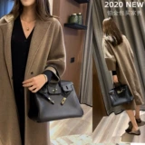 Модная качественная платиновая кожаная вместительная и большая сумка через плечо, из натуральной кожи