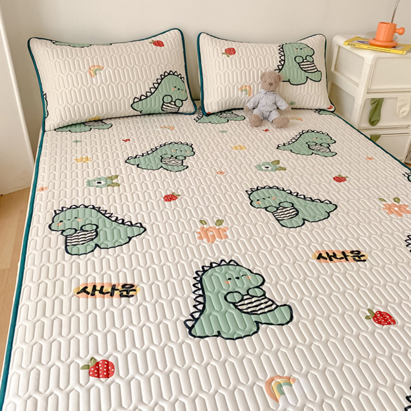 Latex ice silk bed Single piece summer cool feeling three-piece bed group Summer air-conditioned room Single student dormitory Double