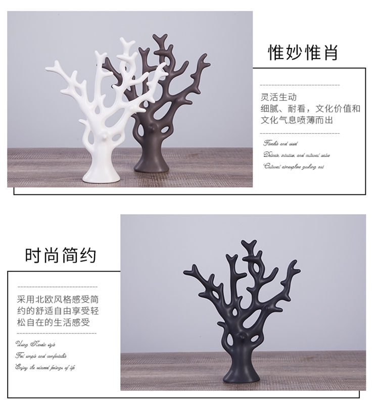 Nordic new rich creative household act the role ofing is tasted wine sitting room adornment ceramic tree furnishing articles housewarming gift