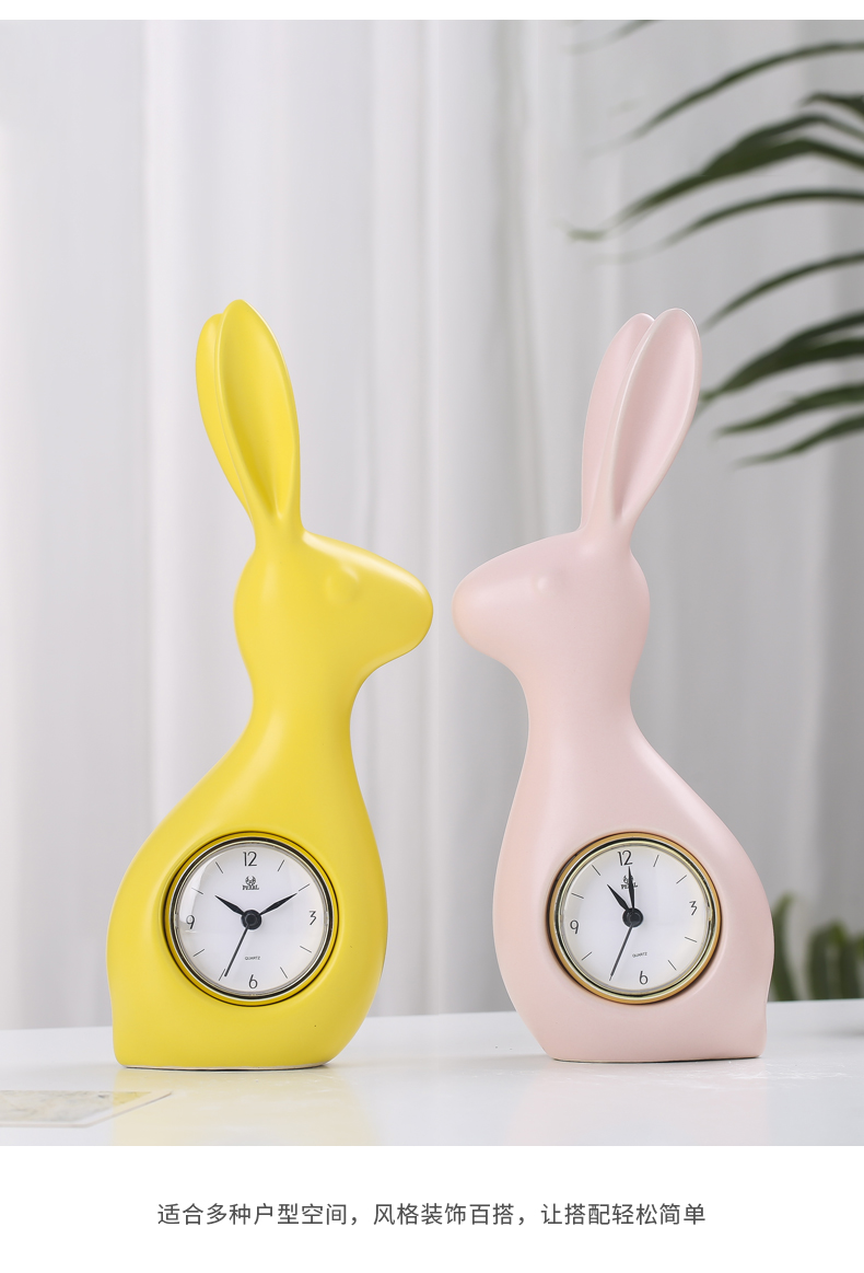 Nordic ceramic watches furnishing articles creative household desktop desktop clock adornment bedroom I and contracted sitting room