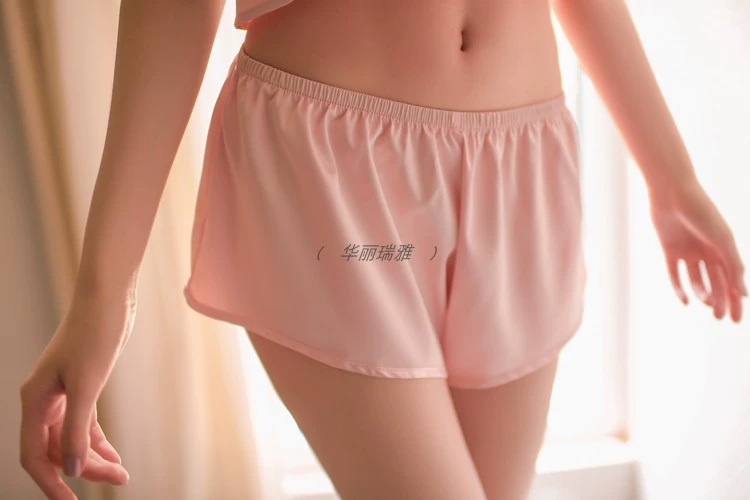 Tạp dề màu đỏ lụa nữ cảm giác người lớn phù hợp với đồ ngủ nóng quyến rũ tòa án dây đeo váy ngủ khiêu dâm đồ lót