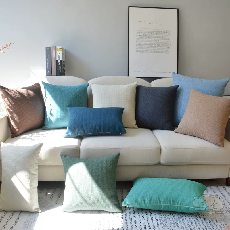 Pillow for bed, square sofa, pillowcase, Nordic style