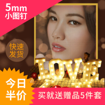 Nail painting diy custom photo handmade portrait puzzle real photo send boyfriend couple birthday gift pushpin