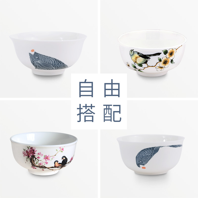 Soup bowl eat household ceramics Korean combination of fruit salad bowl large individuality creative steamed egg bowl dishes in the kitchen
