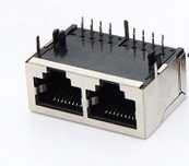  RJ45 socket 8P8C network socket 2 ports 56-1x2 with shielding 90 degrees 180 degrees with shielding spot