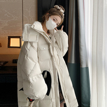 Fashionable and stylish 90 white duck down mid-length down jacket for women winter 2023 new style super nice white student thick coat