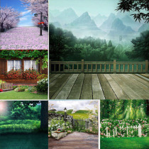 Anchor ancient costume background cloth landscape background cloth oil painting background cloth childrens photo shooting background Net Red live broadcast 10