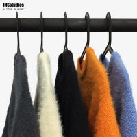 INSstudios Брендовый цветной трикотажный свитер подходит для мужчин и женщин, увеличенная толщина