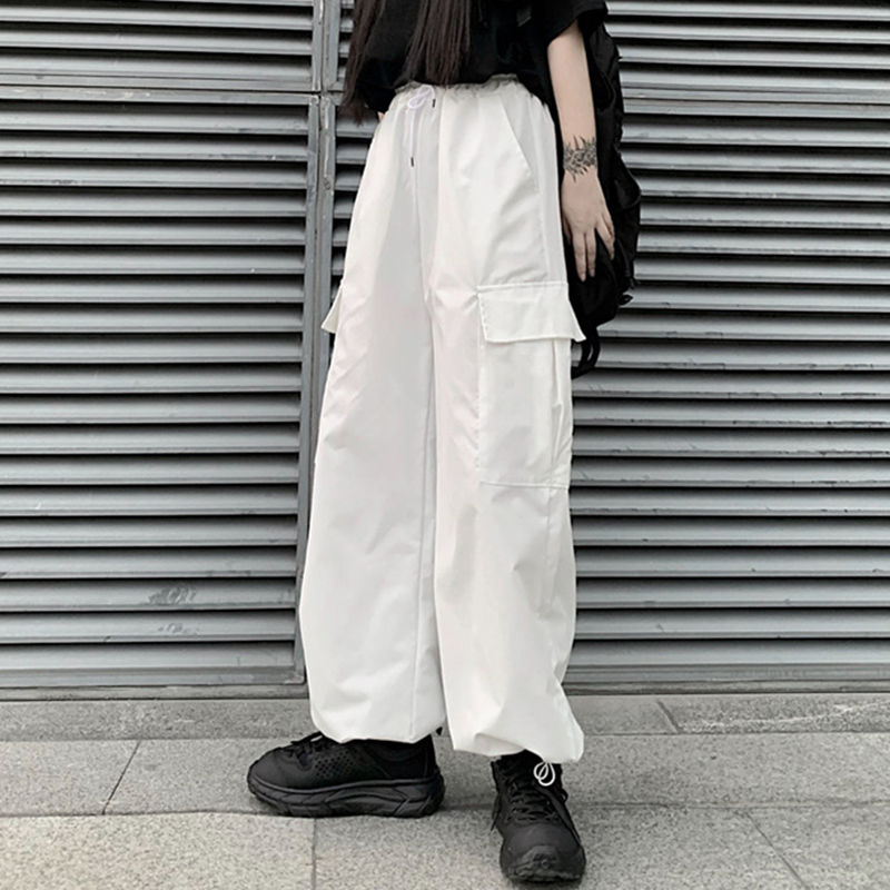 INSstudios 22ss Trendy INS Hip Hop Street Fashion Brand Vintage Versatile White Cargo Pants Pants Men's and Women's