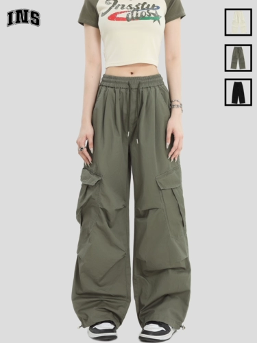 INSstudios Штаны для влюбленных для отдыха, в американском стиле, свободный крой