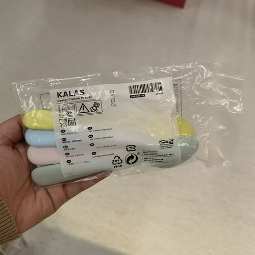 Ikea, ложка для кормления, пластиковая посуда для еды, 4 шт