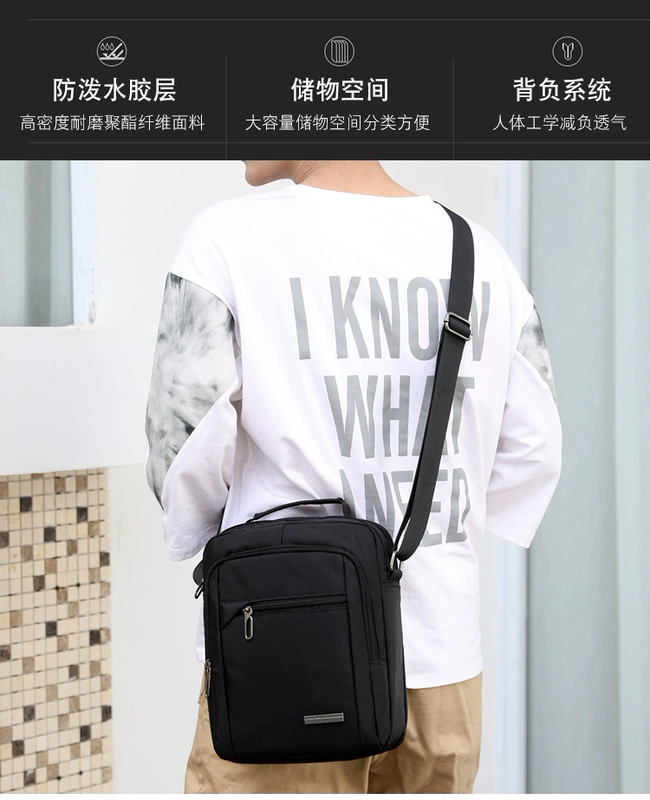 Mới túi mẹ trung niên nylon vai Messenger Túi unisex trung niên cha hoang dã du lịch ba lô