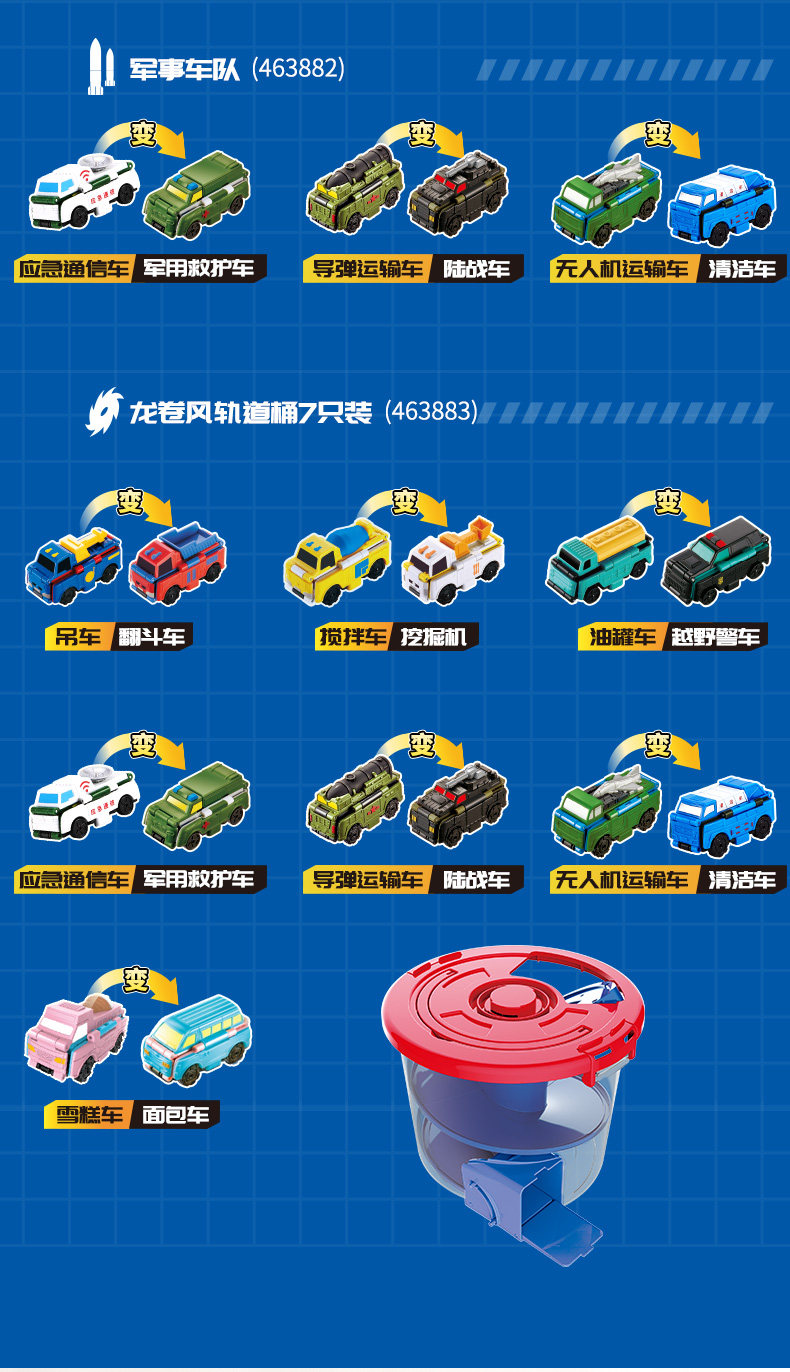 历史低价 奥迪双钻 变形玩具反反车3只装 图4