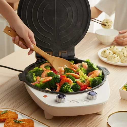 Маленькая медведя электрическая пекарня Электрическая торт мебель с двойным нагревательным блинчиком.