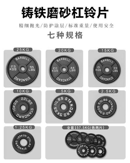 Barbell Plates with Iron Coating, Pu Kilogram Weight, 5cm Large Hole, Hand-Held Dumbbell, Rubber Olympic Bar Weight Plates, Clearance Sale