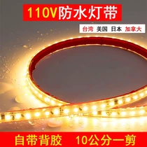 Taiwan 110V ultra-thin light strip with self-glue LED patch light strip driver-free glue filling outdoor waterproof linear light strip