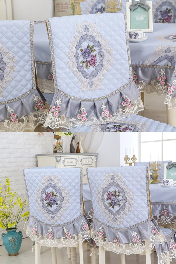 Ghế ăn đệm đặt vải chống trượt ghế nhà bìa châu Âu đơn giản hiện đại tươi vườn khăn trải bàn ăn ghế bọc đệm - Ghế đệm / đệm Sofa thảm lót ghế sofa
