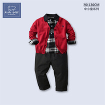 Childrens clothing autumn and winter new boy knitted jacket gentleman three-piece baby 100 days old dress autumn clothes