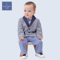 Baby coat spring and autumn small suit 0-3 years old baby clothes boy year old banquet suit out foreign coat