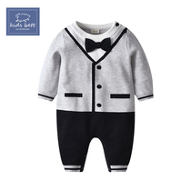 Baby jumpsuit Spring male baby gentleman dress Foreign style climbing suit One-year-old full moon clothes Party Haya