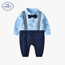 Baby jumpsuit boys 2021 autumn and winter full moon out of clothing Children Baby gentleman clothes 100 days old dress
