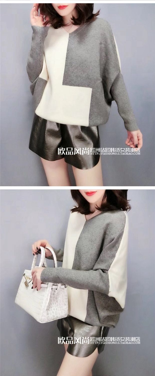 Châu Âu ga mùa thu 2018 mới Hàng hóa châu Âu màu sắc thời trang nữ phù hợp với áo len cashmere phần mỏng của phụ nữ áo len nữ form rộng