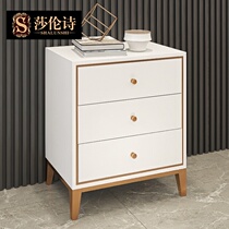 Locker multifunctional American storage cabinet drawer cabinet drawer light luxury bedroom simple modern solid wood three chest cabinet living room