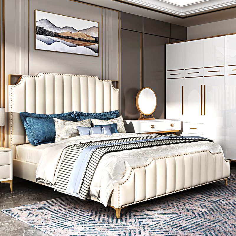 Sharon Poem Bed Simple Modern Light Wood Solid Bed Furnished Nordic Master Bed Bed Small Bed