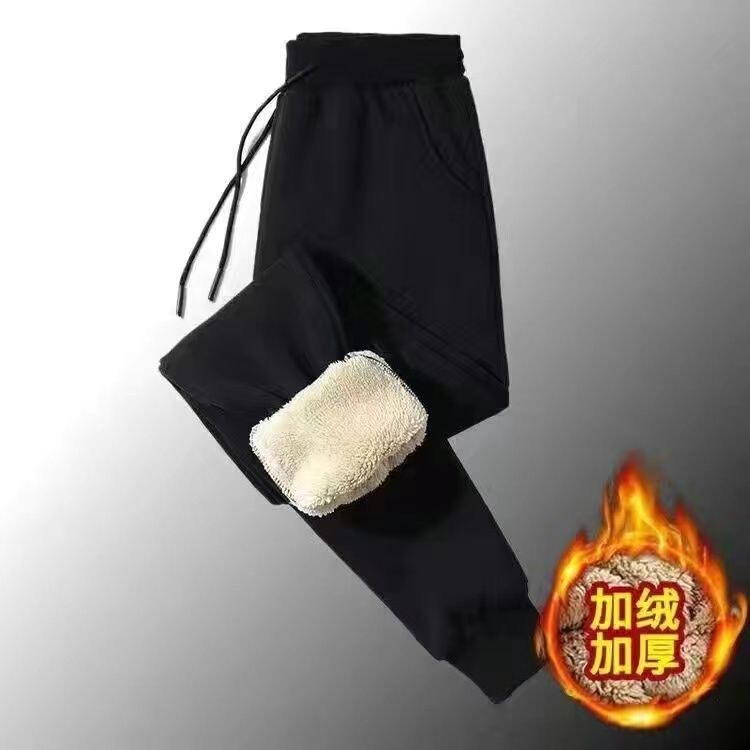 Casual Sweatpants Warm Winter Men's Velvet Thickeneded Sports Pants Lamb Velvet Small Feet Cotton Pants Men's Loose Long Pants Casual Sweatpants Warm Winter Men's Velvet Thickeneded Sports Pants Lamb Velvet Small Feet Cotton Pants Men's Loose Long Pants