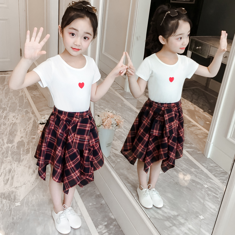 Children's Clothing Girls Summer Clothing 2022 New Summer Children Trendy Foreign Pie Casual Suit Women Great Boy Short Sleeve Two Sets