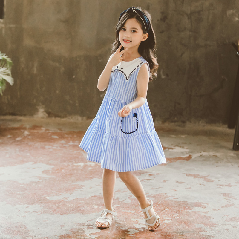 Cô gái mùa hè ăn mặc 2020 ăn mặc Hàn Quốc ăn mặc Big trẻ em công chúa váy mùa hè Little Girl váy mới cho trẻ em.