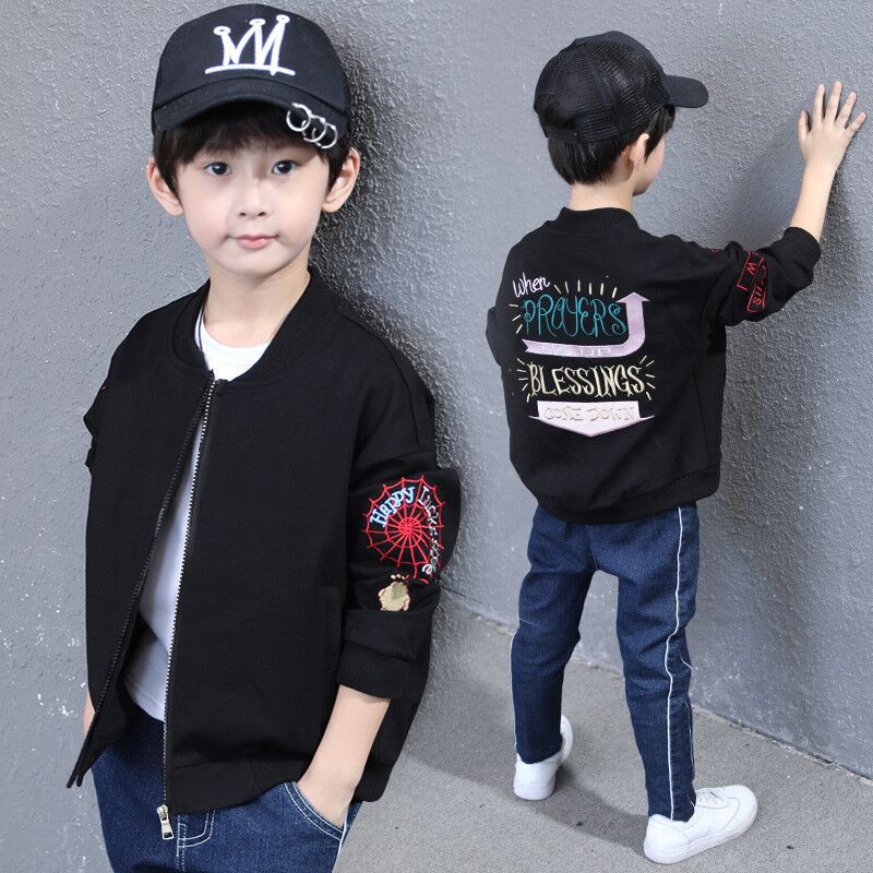 Boy jacket Spring dress jacket 2022 New Korean version of the Korean version of the Spring and Autumn Boy Boy Baseball Service Tide