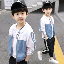 Childrens Sunscreen Clothes Summer 2021 New style Boy Light and Thin Summer Children Boy Breathable Sunscreen Shirt Tide