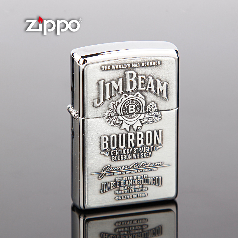 Original dress ZIPPO lighter stickers in silver with side wine 250JB928 insignia logo Special cabinet genuine