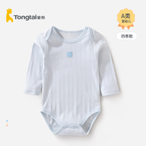Tong Tai baby jumpsuit newborn pajamas baby clothes cotton pullover clothes climbing clothes triangle ha clothes