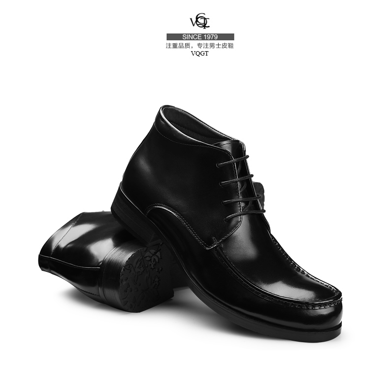 Giày da cao cấp VQGT Giày nam cao cổ Anh Giày cao cổ nam Giày cao cổ nam Giày đế xuồng Martin Giày da - Giày ống giầy lười nam hàng hiệu
