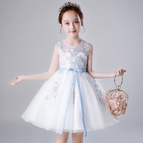 Girls dress summer 2021 New Korean version of foreign style princess dress puffy gauze dress dress childrens summer dress