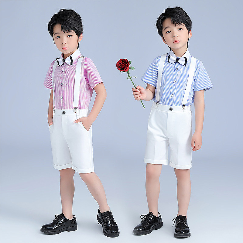Boys shirt suit summer host summer children's small dress boy piano June 1 costume children's suit