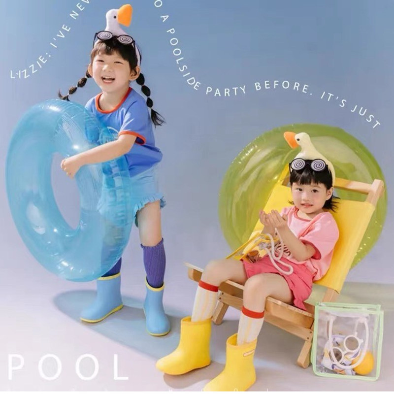 New children's photography props studio creative sunglasses baby photo shoot net red transparent swimming ring goose headband