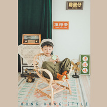 Childrens photography props retro Hong Kong style shooting scene photo creative personality baby theme photo phone model