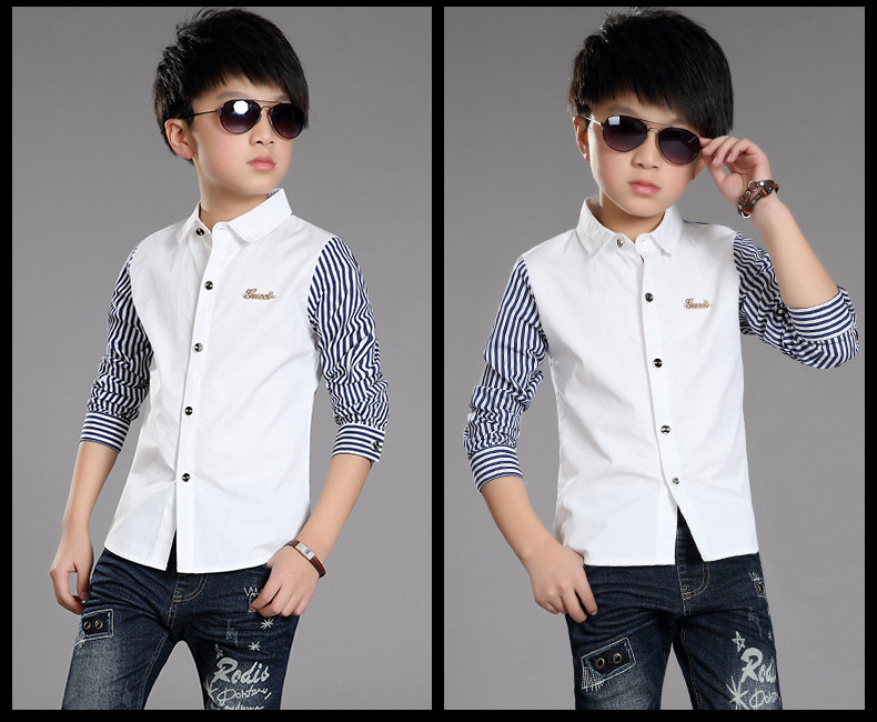 Chemise garcon à manche longue - Ref 2077177 Image 21