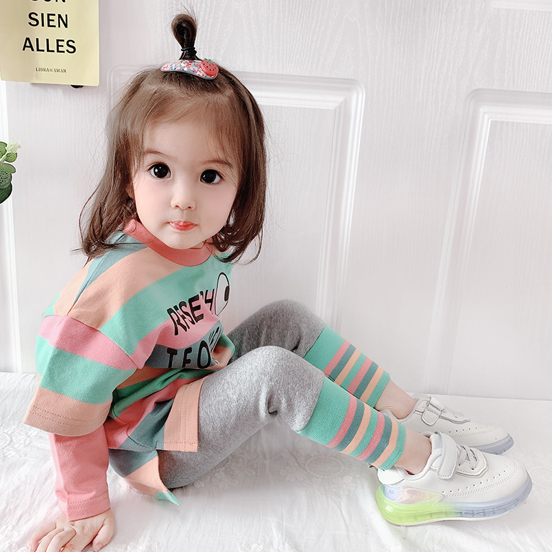 Female Baby Spring Autumn Suit 2022 New Spring Children Foreign Pie Two Sets 1 Year Olds Korean Version 3 Girls Spring Clothing