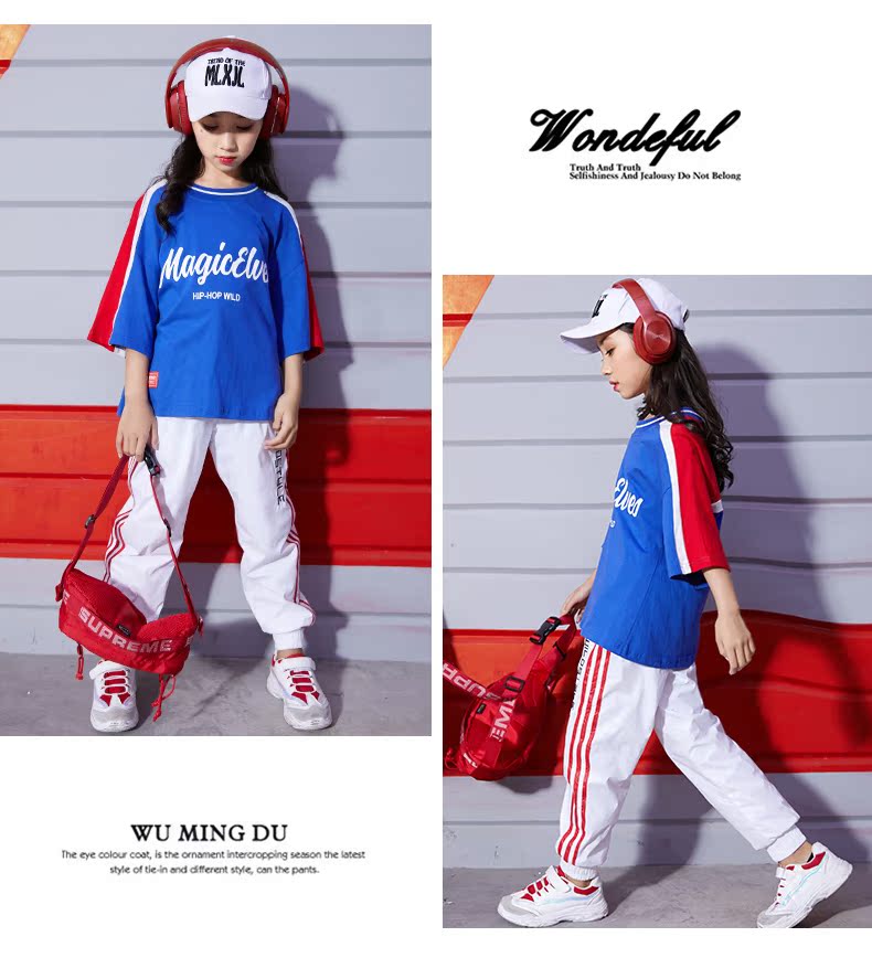 Cô gái hip-hop trang phục nữ hiphop hip-hop triều mùa thu quần dài Cô gái đẹp trai đường phố quần áo khiêu vũ trang phục trang phuc bieu dien